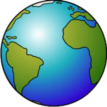 a blue and green earth