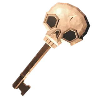 a golden key on a white background