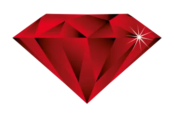 a red diamond on white background