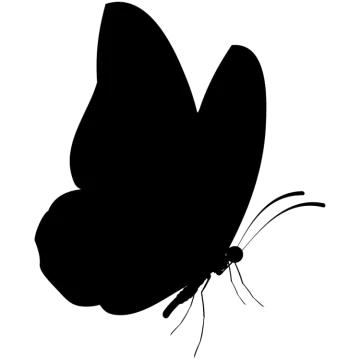 a black and white silhouette of a butterfly