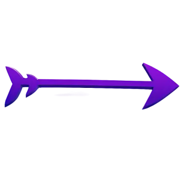 a purple arrow on a white background