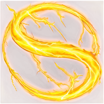 the letter s is made up of yellow flames