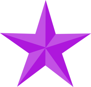 a purple star on a white background