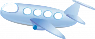 a small blue airplane flying in the sky