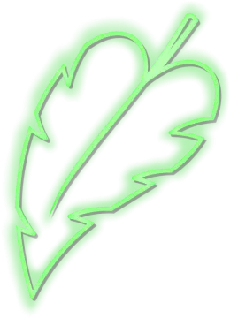 a green arrow in the shape of a heart