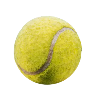 a tennis ball on a white background