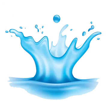 a splash of water on a white background