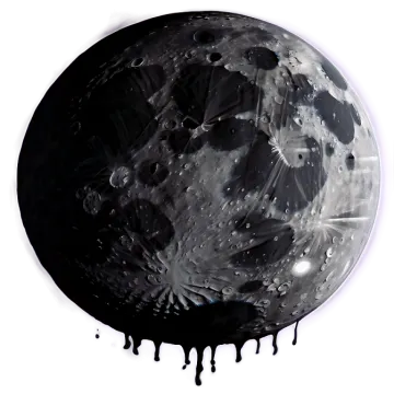 a black and white picture of the moon