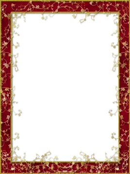a red and gold frame with white background