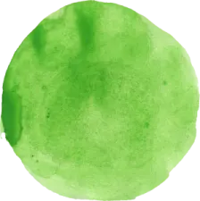 a green circle painted with watercolor