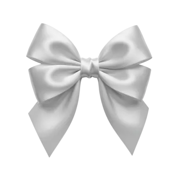 a large white bow on a white background