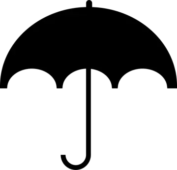 a black and white image of an umbrella