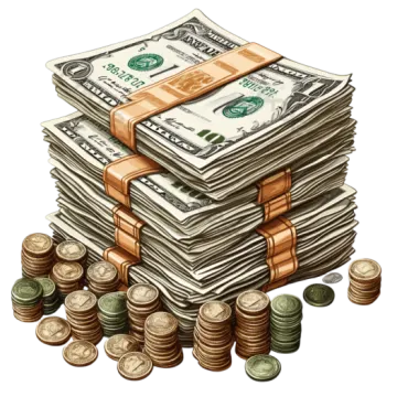 a stack of money