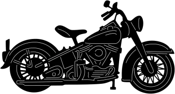 a black and white drawing of a motorcycle