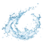 a water splash on a white background