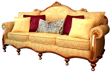 a couch with two pillows on it