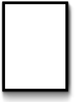 a black square frame with a white background