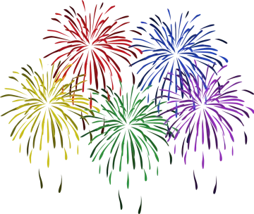 colorful fireworks clipart png