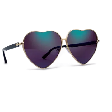 a heart shaped sunglasses on a white background