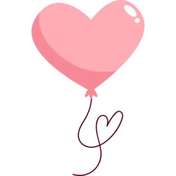 a pink heart shaped balloon