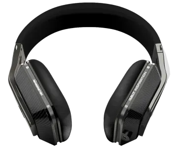 a pair of wireless headphones on a white background