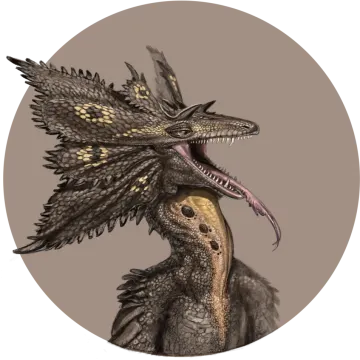a drawing of a bird with its mouth open