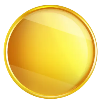 a yellow button on a white background