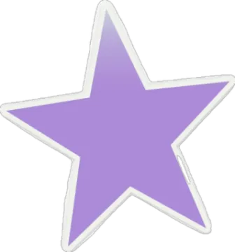 a purple star on a white background