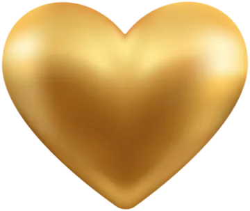 a gold heart