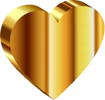 a gold heart