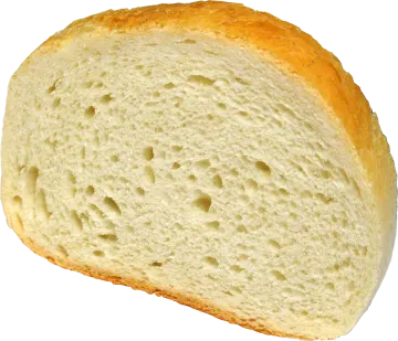 a loaf of bread on a white background