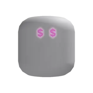 a gray button with two dollar signs on it