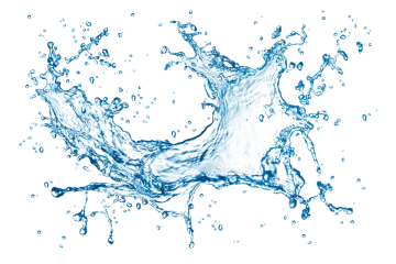 water splash on a white background