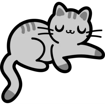 a gray cat sleeping on its back