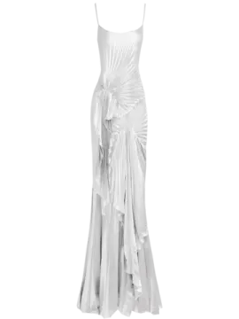 a white dress on a manne