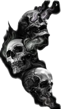 two skulls on a white background