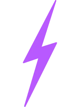a purple lightning bolt icon
