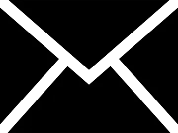 a black and white image of an envelope