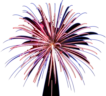 red, white and blue fireworks