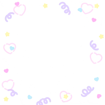 a frame with hearts and stars on it