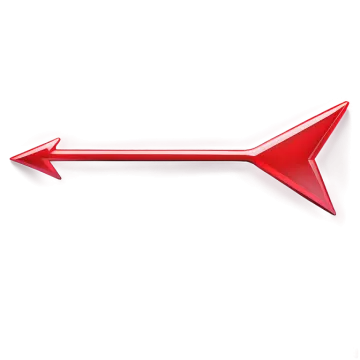 a red arrow on a white background