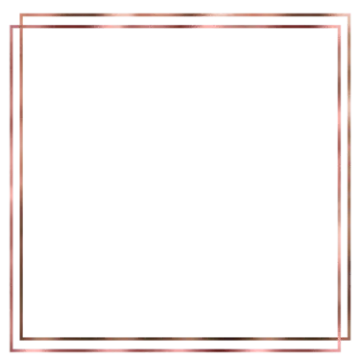 a rose gold frame on a white background