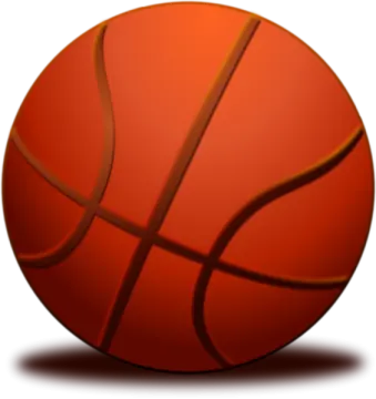 a red basketball ball on a white background
