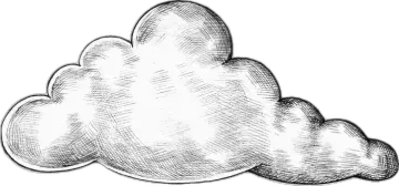 a drawing of a cloud