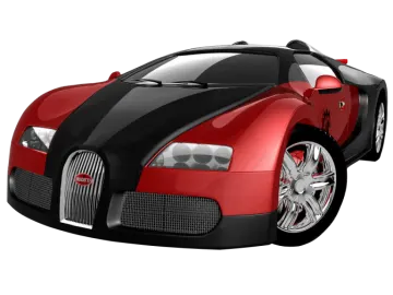an image of a red and black car