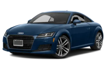a blue audi car on white background