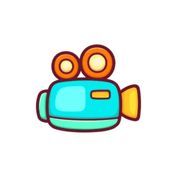 a blue and orange camera icon
