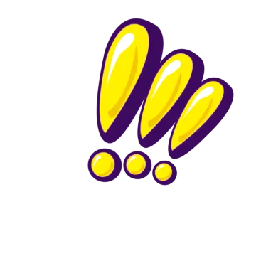 a purple and yellow logo