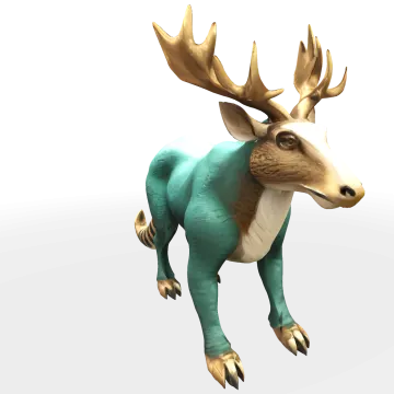 a 3d model of a moose