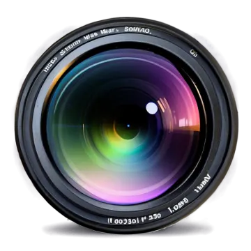 a camera lens on a white background